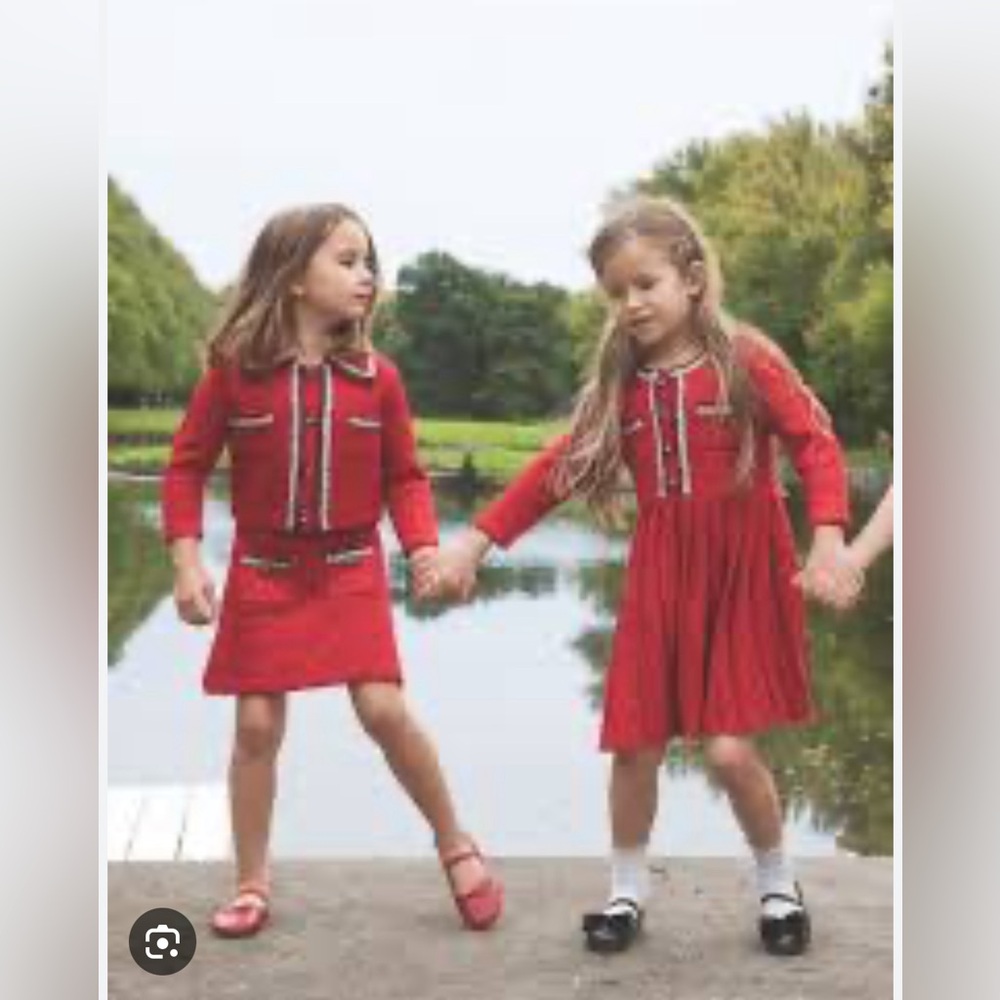 SELF-PORTRAIT KIDS
Mélange wool and cotton knit SKIRT